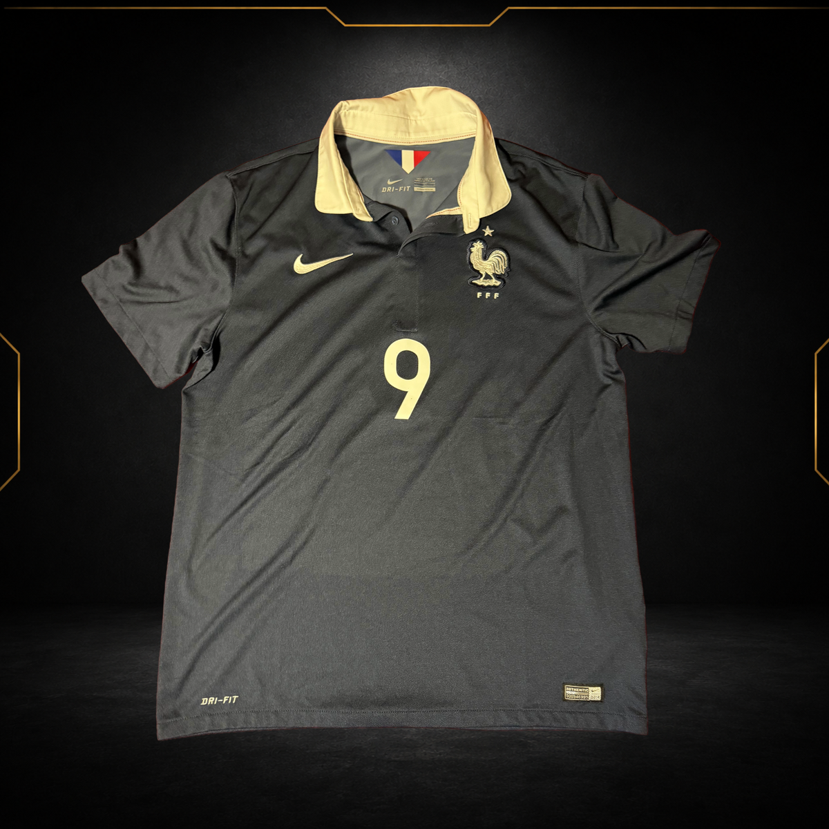 Frankreich Auswärtstrikot 2014/15 Giroud #9 – (7/10) (L)